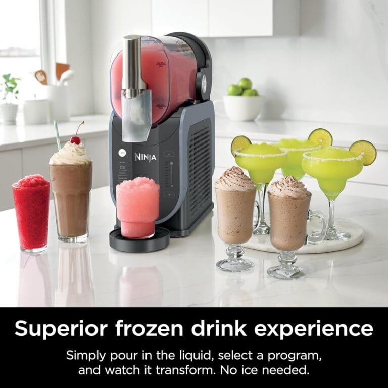 ninja slushi with rapidchill technology, 88 oz. frozen drink & slushie machine, 5 preset programs, margaritas, frappés, and more, premium accents, black, fs3012