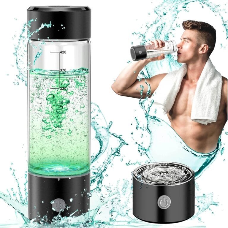 upgrade hydrogen water bottle, 3min 2200ppb hydrogen water bottle generator spe pem tech, 14oz portable hydro water bottle machine, birthday xmas gift for husband,wife,family,friends,travel